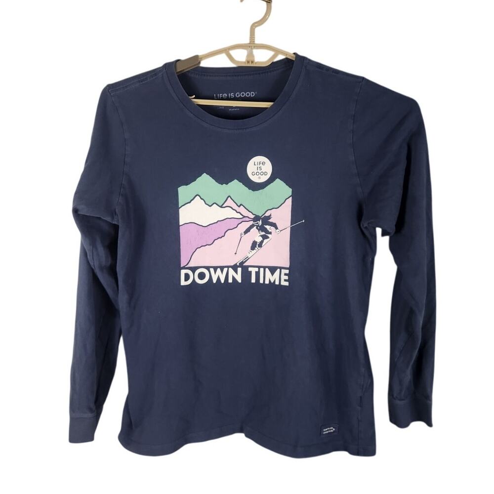Life is Good Skiing Long Sleeve Women's large